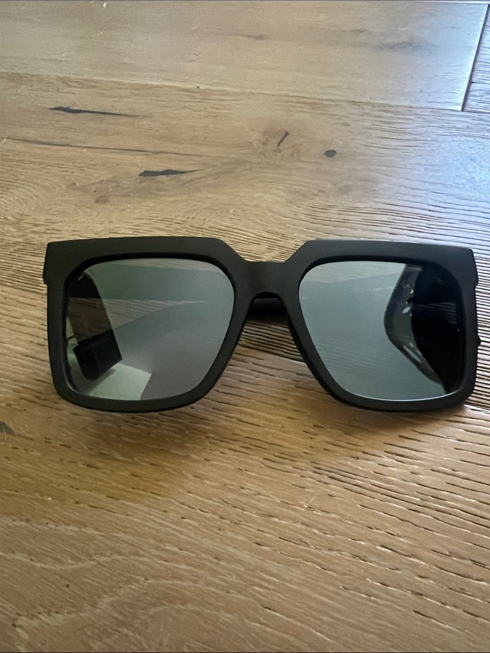 Matte Black Square Sunglasses - Women's Fashion Shades
